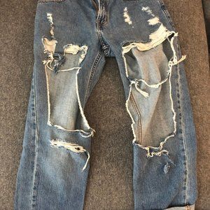 Distressed Jeans Relaxed Straight